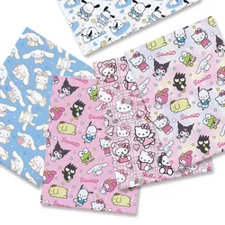 Hello Kitty 140x50CM Cartoon Polyester cotton fabric Patchwork Tissue Kid Home Textile Sewing Doll Dress Curtain cotton Fabric
