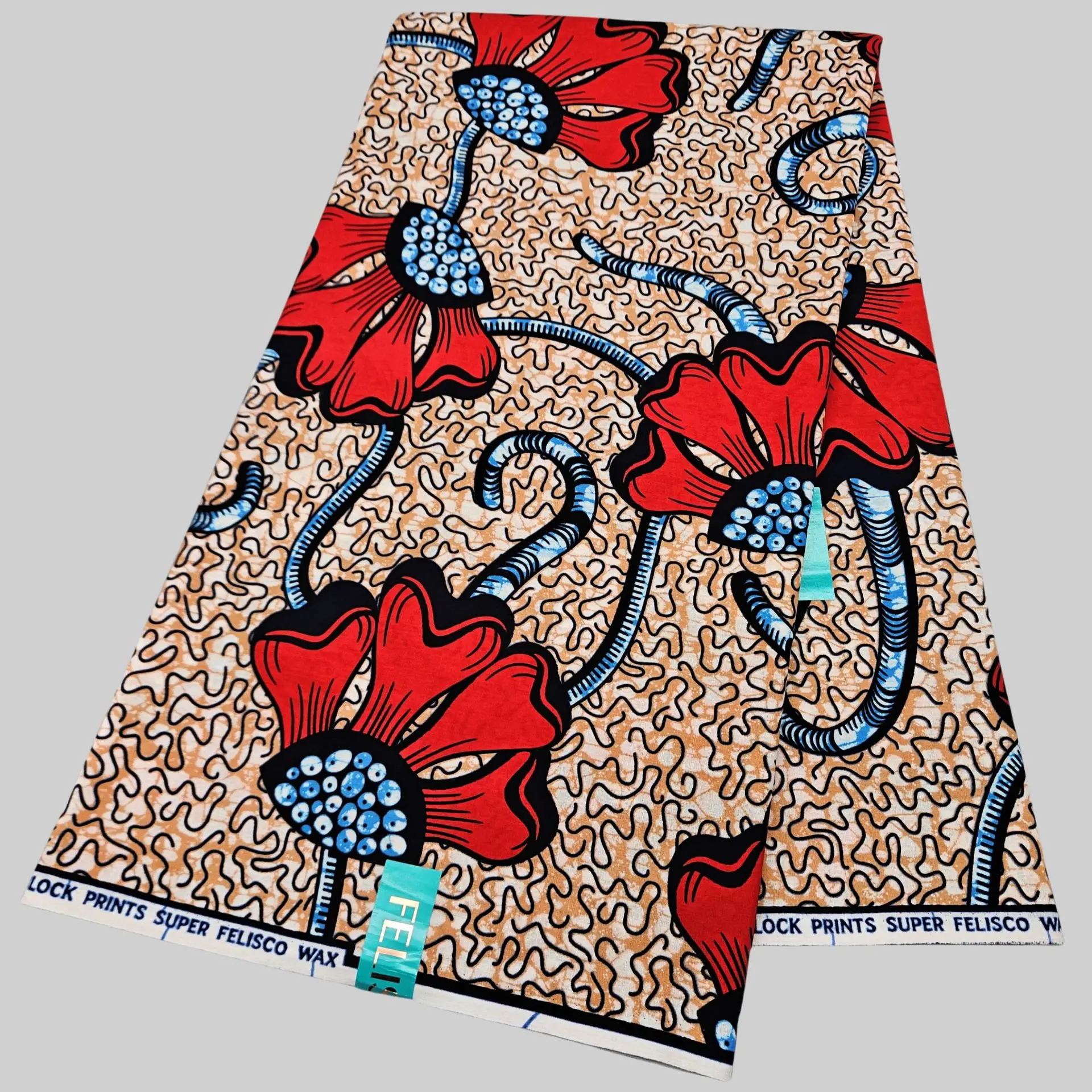 

Фиолетовый, красный, с цветочным принтом в африканском стиле, восковая хлопчатобумажная ткань для шитья, скатерть в стиле батик, одежда, подушка для дивана, длина 6 ярдов, R2192