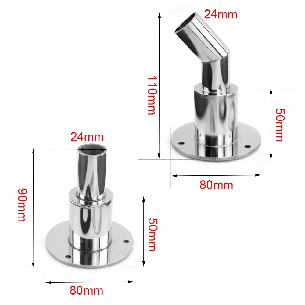 24 مللي متر الفولاذ المقاوم للصدأ من خلال بدن العادم المناسب أنبوب الأنابيب المقبس الأجهزة جزء الهواء سخان الديزل اكسسوارات لسيارة قارب شاحنة