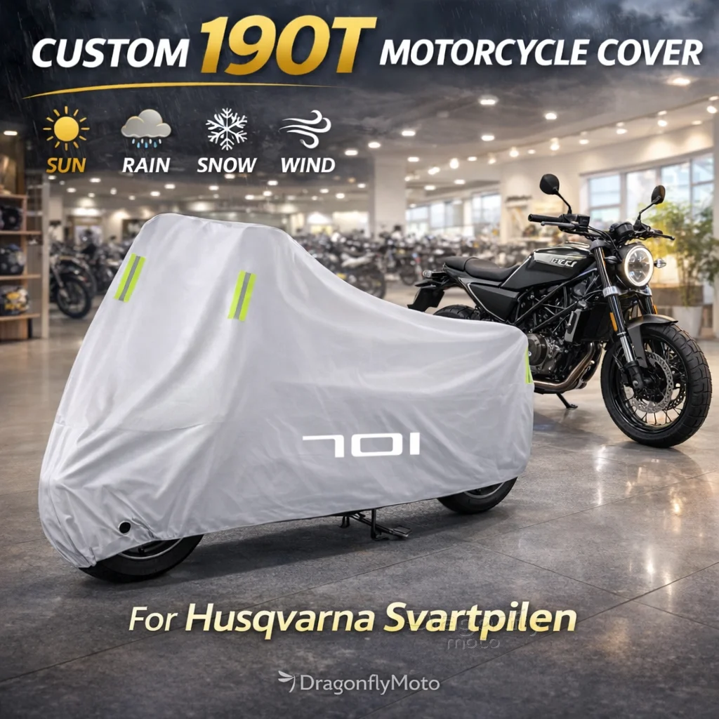 

Чехол для мотоцикла Husqvarna Svartpilen 401 250 701, серебристый, водонепроницаемый, защита от УФ-излучения, дождя, пыли, солнца, для улицы и дома