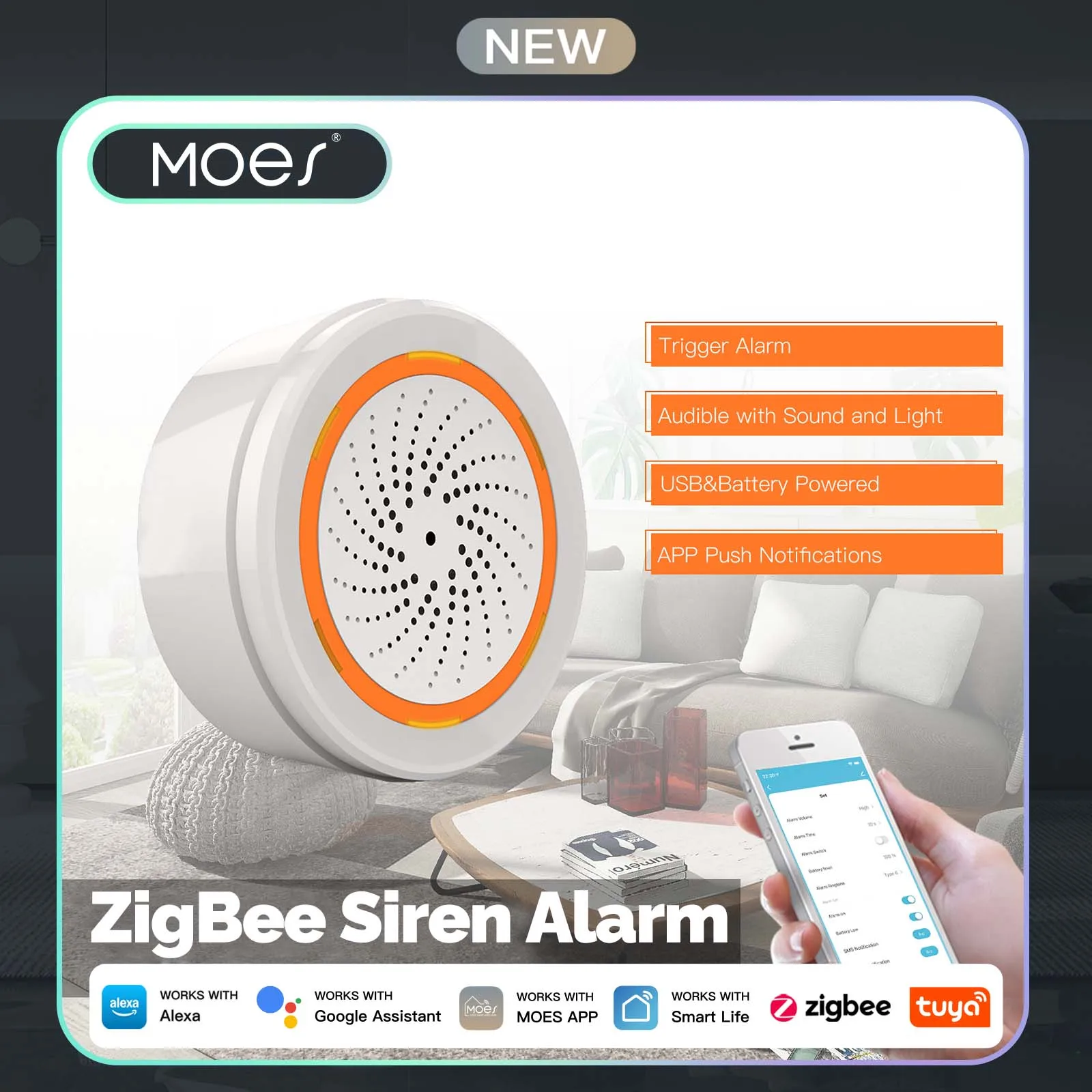 Moes Zigbee Siren A… - image