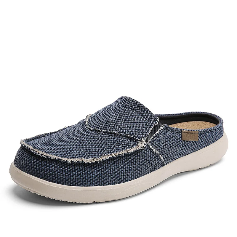 Denim Canvas Mannen Ademende Casual Schoenen Outdoor Antislip Sneakers Comfortabele Rijschoenen Heren Loafers Big Size