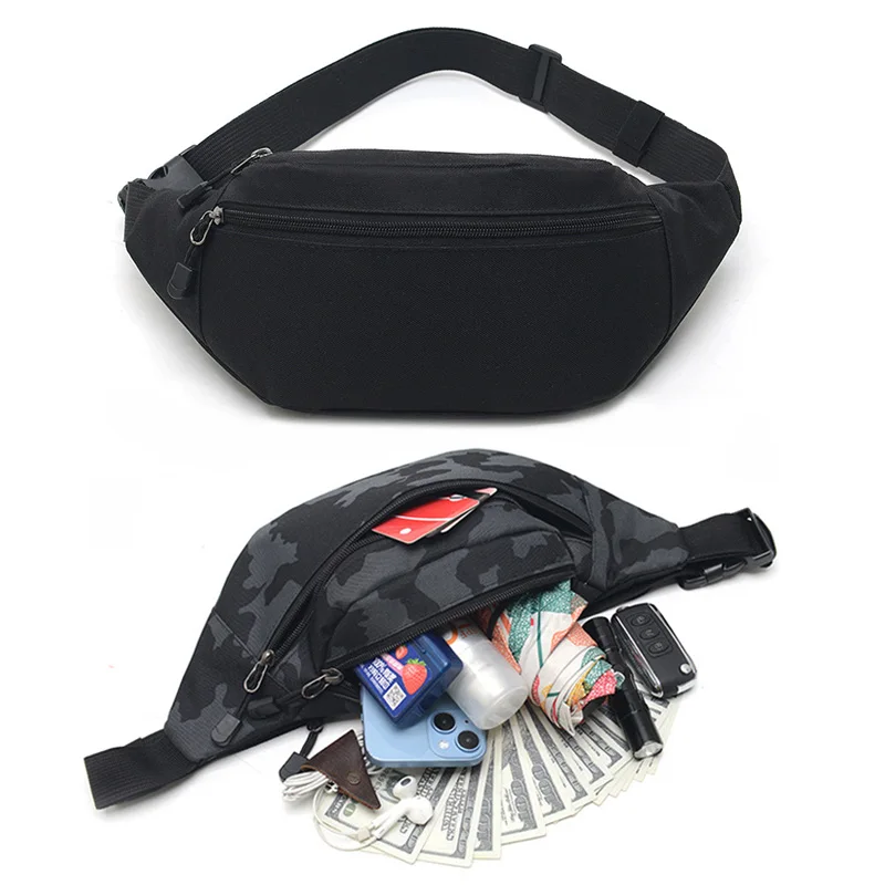 

Waterproof Women's Waist Bag Fanny Pack Travel Men Outdoor Hip Bum Bags Nylon Female Purse Ladies Belly Pouch for Phone Coins
