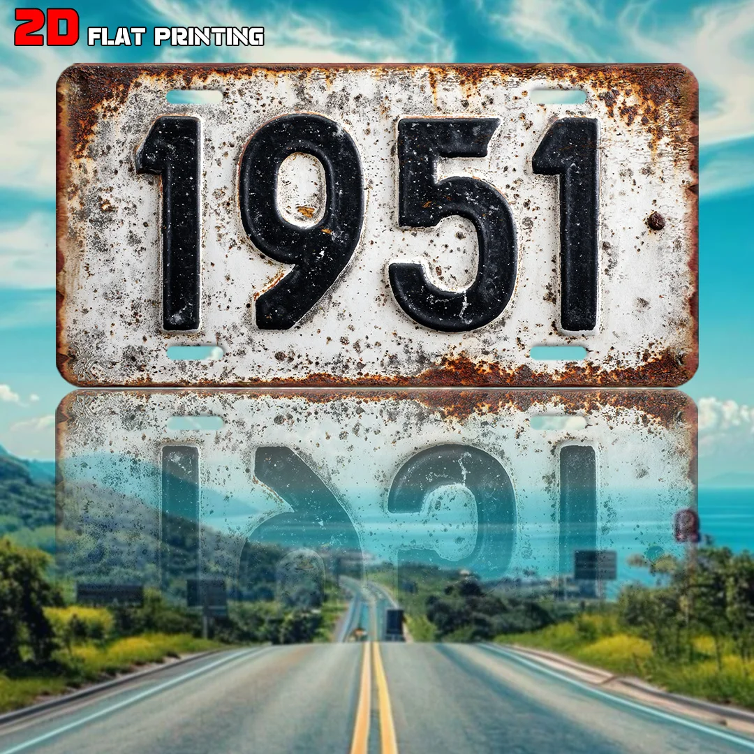 [2D Flat] 1pc 1951 Retro Sign (12'X6'), Birthday Gift, Home Decor, Porch Decor, Patio Decor, Courtyard Decor, Garden Wall Hangin