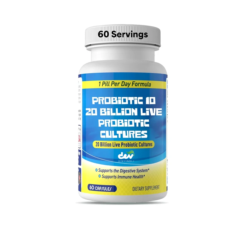 Probiotics 10 contains vitamin D to help support immune system health, capsules, 60 capsules