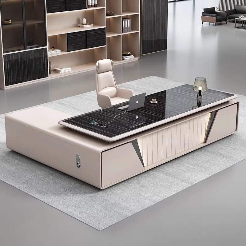 Design Multifunctional Office Desk Minimalist Computer Luxury Design Office Desk Long European Meuble Bureau Trendy Furniture