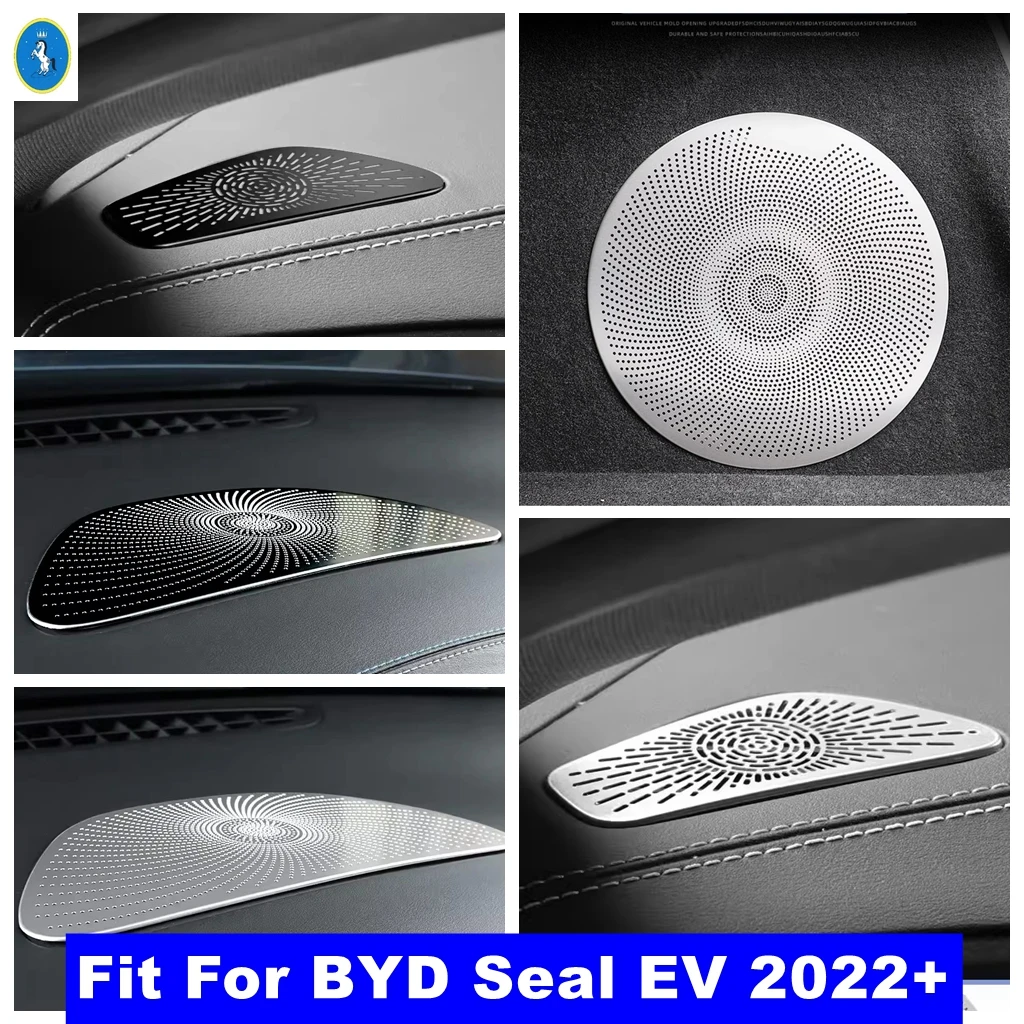 

Side Air Outlet / Dashboar Speaker / Rear Trunk Tweeter Cover Sticker Trim For BYD Seal EV 2022 - 2024 Stainless Car Accessories