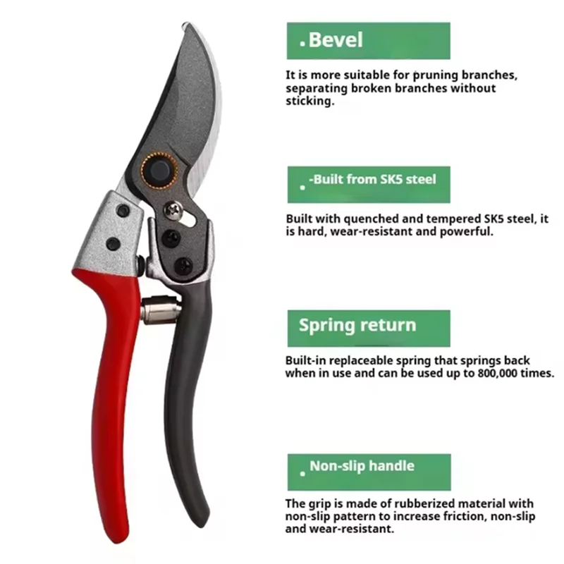 

A21Q -Fruit Tree Pruning Shears Knife, Gardening Scissors, Flower Green Grafting Garden Shears With Non-Slip Handle