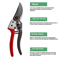 A21Q -Fruit Tree Pruning Shears Knife, Gardening Scissors, Flower Green Grafting Garden Shears With Non-Slip Handle
