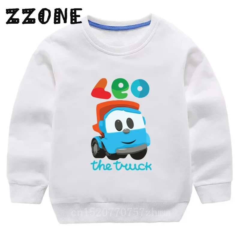 Kids Sweatshirts Leo The Truck Tv Show Cute Cartoon Children Hoodies Baby Pullover Outwear Tops Spring Autumn Girls Boys Clothes