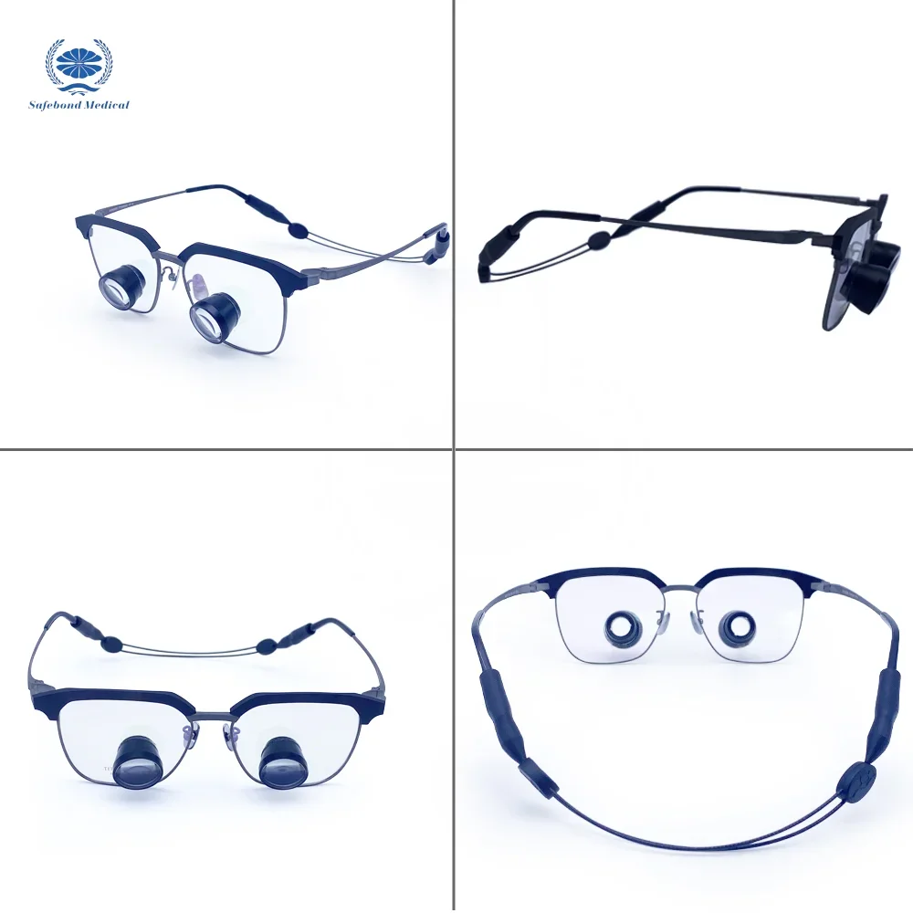 Safebond 2,5x TTL lupa lornetkowa ultralekkie dentysty chirurgia medyczna lupy wykonane trwałe metalowe plastikowe ręczne zasilanie elektryczne