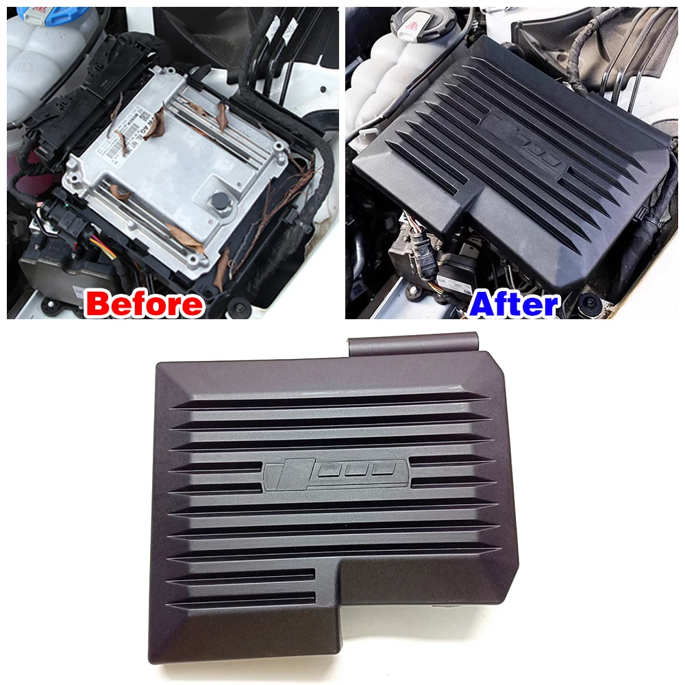 For Audi A4 2017-2021 ECU Electronic Control Unit Protection Cap Engine Computer Board Dustproof Cover Car PC Trim