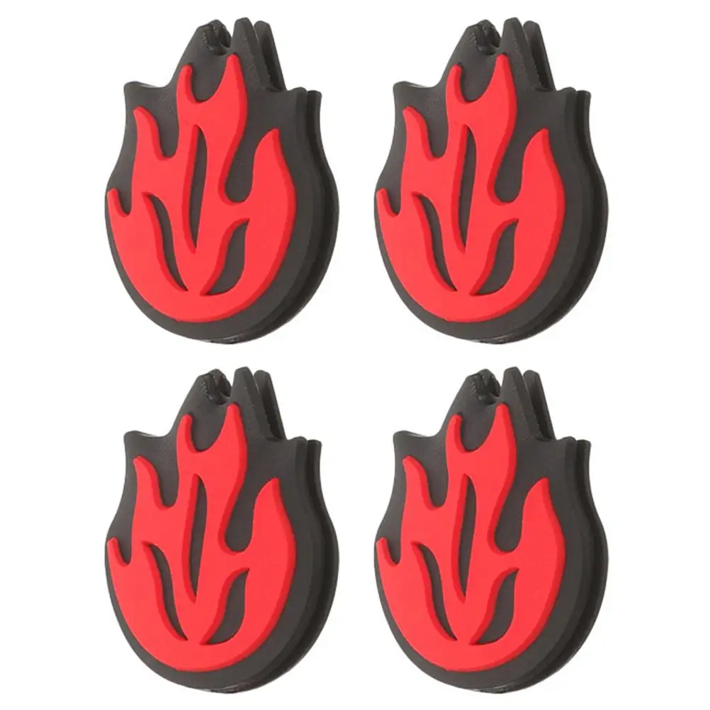 

4 Pcs Flame Design Tennis Racket Shock Absorbers Silicone Vibration Dampeners Racket Accessories Damper For Rackets Shocking