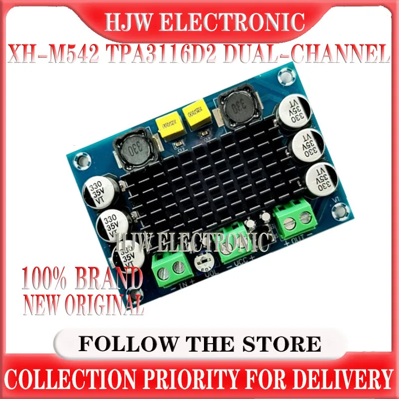 XH-M542 XH-M543 TPA3116D2 Dual-channel Stereo High Power Digital Audio Power Amplifier Board 2*120W