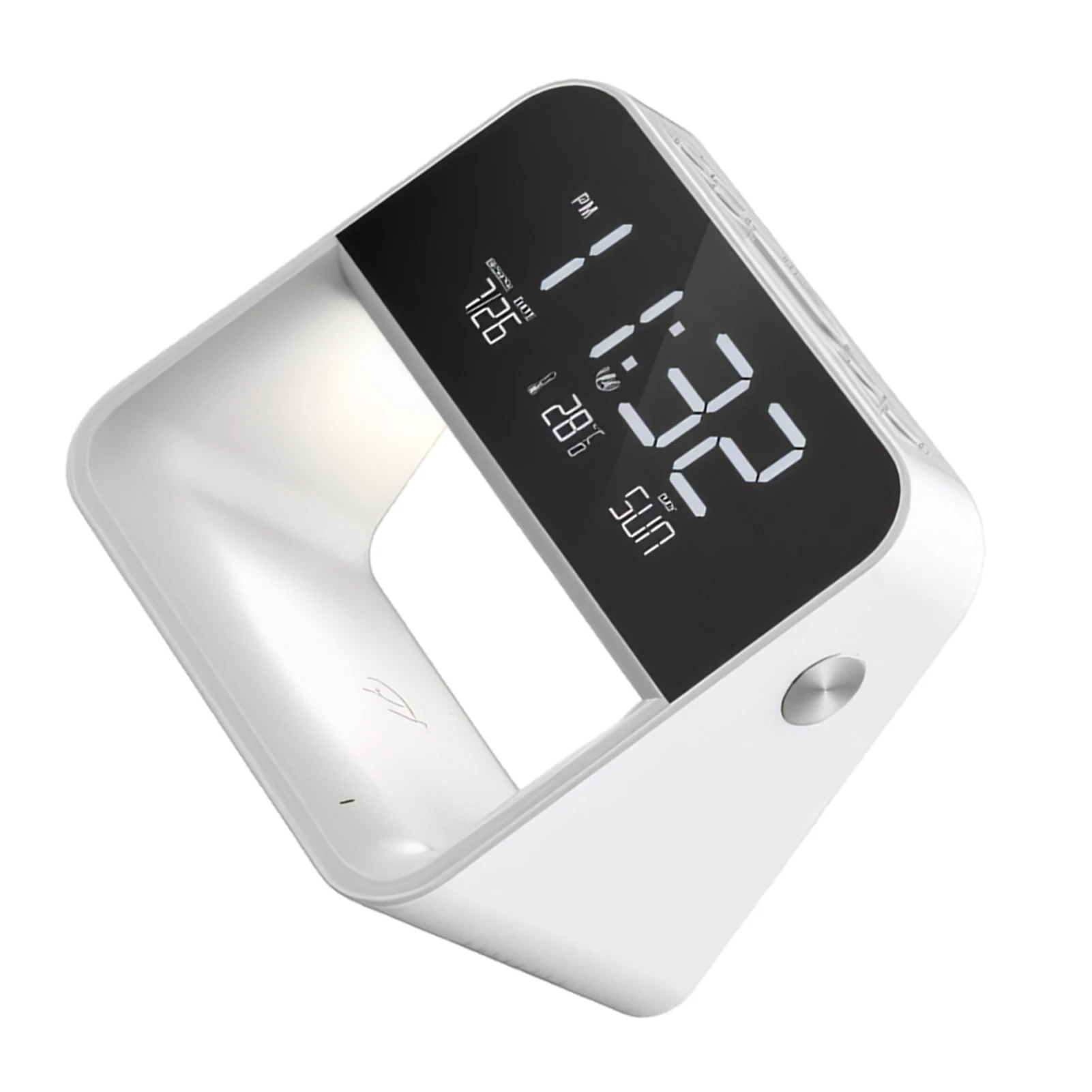ABS Sleek LED Clock With Wireless Charging Pad And Alarm Function Snooze Function Led Alarm Clock