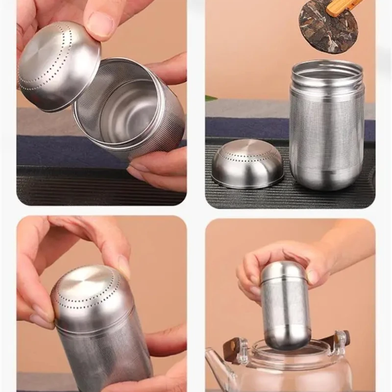 مصفاة شاي من الفولاذ المقاوم للصدأ مصفاة شاي أوراق الشاي التوابل التوابل الكرة مصفاة إبريق الشاي غرامة شبكة القهوة تصفية أدوات الشاي #6
