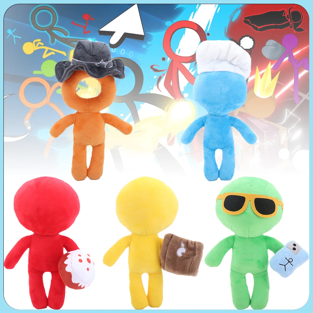 

New Alan Becker Gamer Yellow Chef Blue Influencer Green Baker Red Sheriff Second Coming Plush Toy Perfect for Fan Birthday Gifts