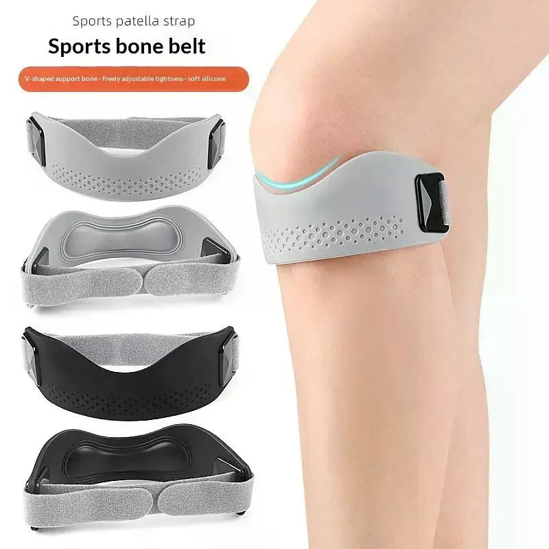 1PCS Adjustable Knee Support Pads Silicone Patellar Tendon Support Strap For Men Women Sports, Running, Tennis, Jumpers Knee