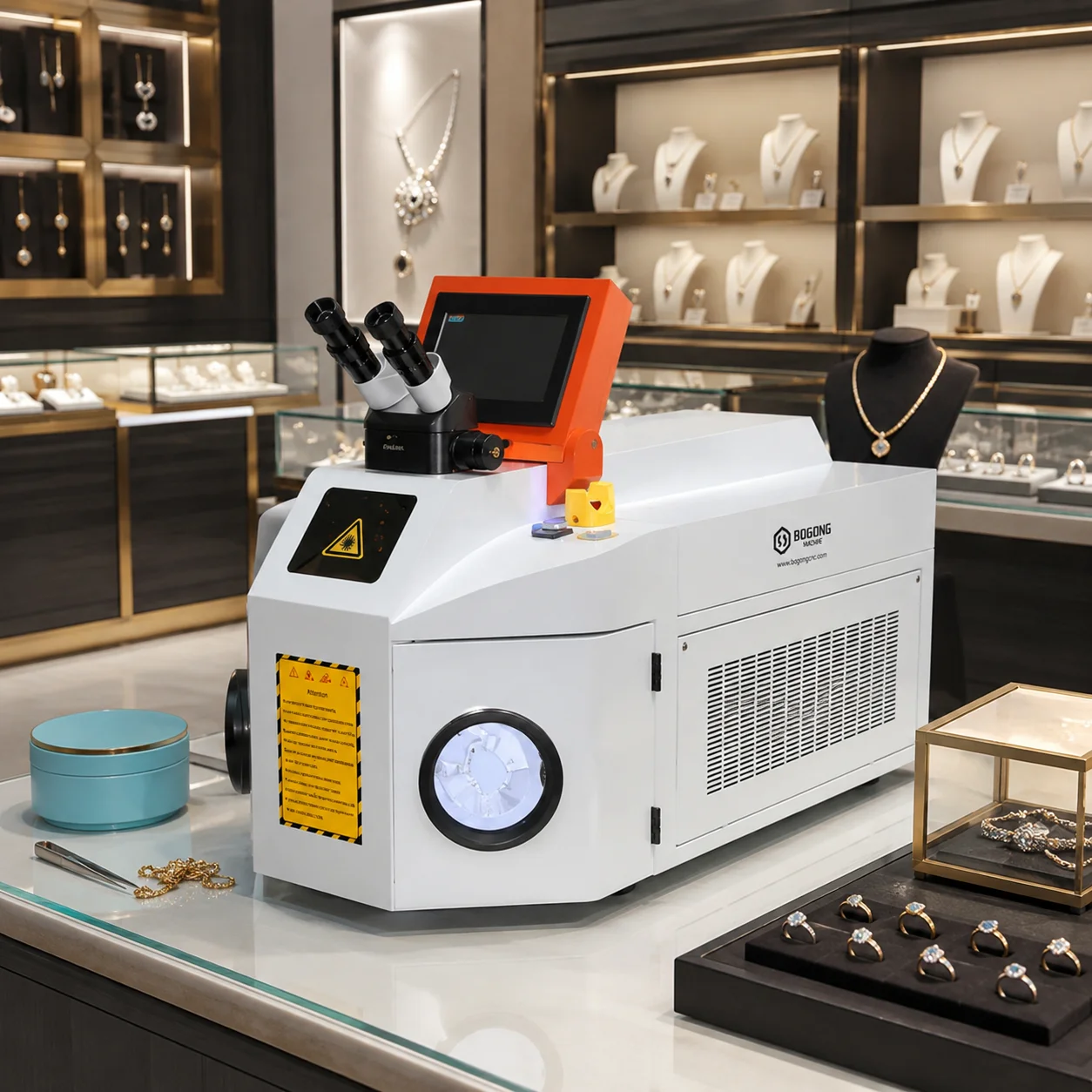 Portable 200W YAG Jewelry Laser Welding Machine For Gold Silver Ring Necklace Spot Laser Soldering Repair