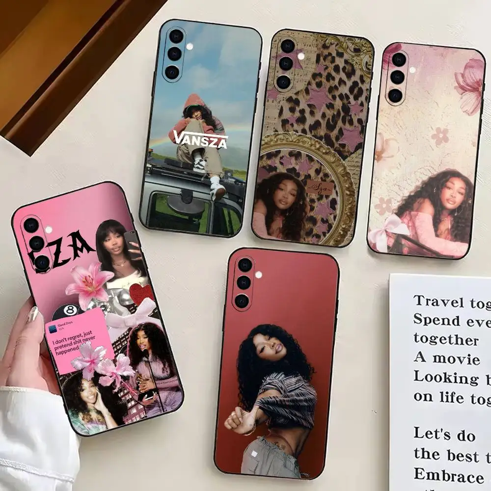

Cool Singer S-SZA-SZA-S Phone Case For Samsung Galaxy A73,A72,A71,A70,A53,A52,A51,Soft Silicone Black Cover