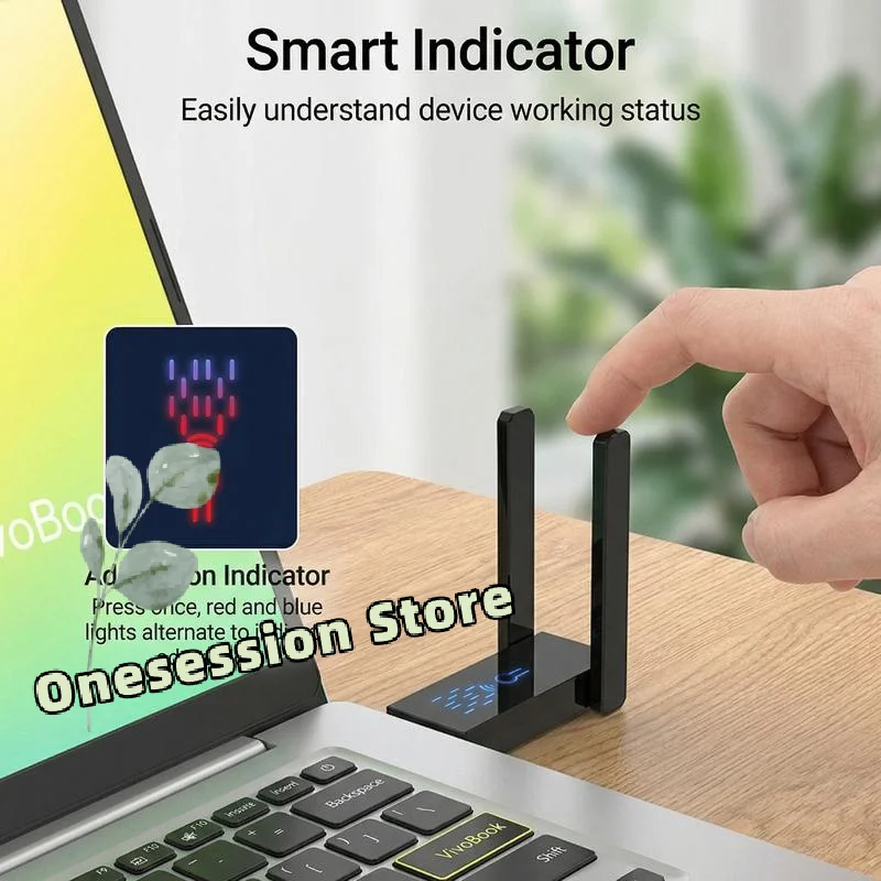 

Высокоскоростной двухдиапазонный USB 3.0 Wi-Fi адаптер 5G 1300 Мбит/с, беспроводной приемник без драйверов для игр, стриминга и работы