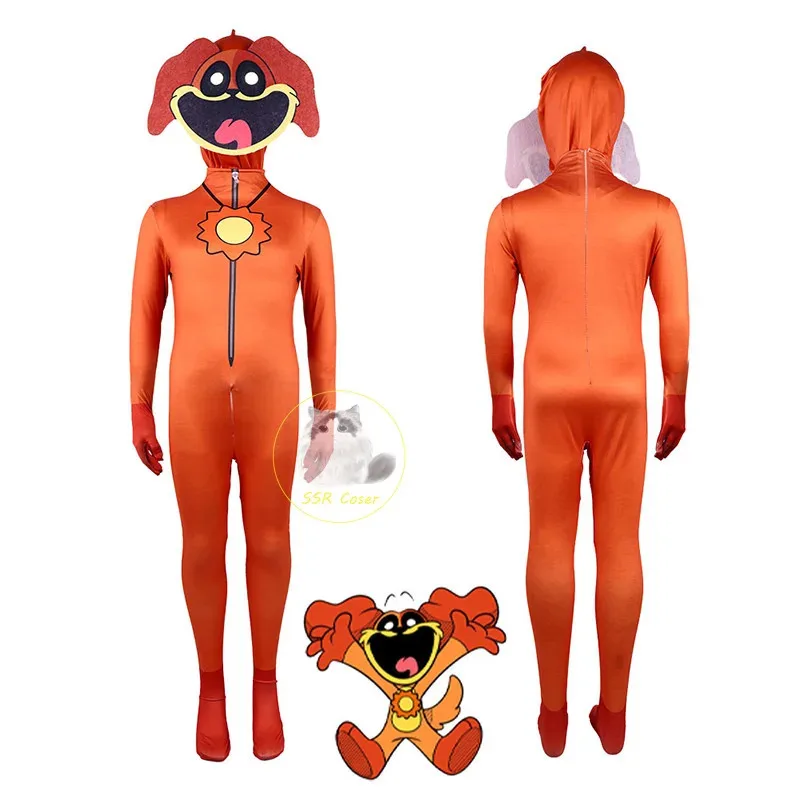 Bichisti sorridenti Costumi Cosplay GATTO sorridente Pisolino Catnap Accion Tuta Zentai Halloween Carnevale Party Dress Up per bambini Adulti