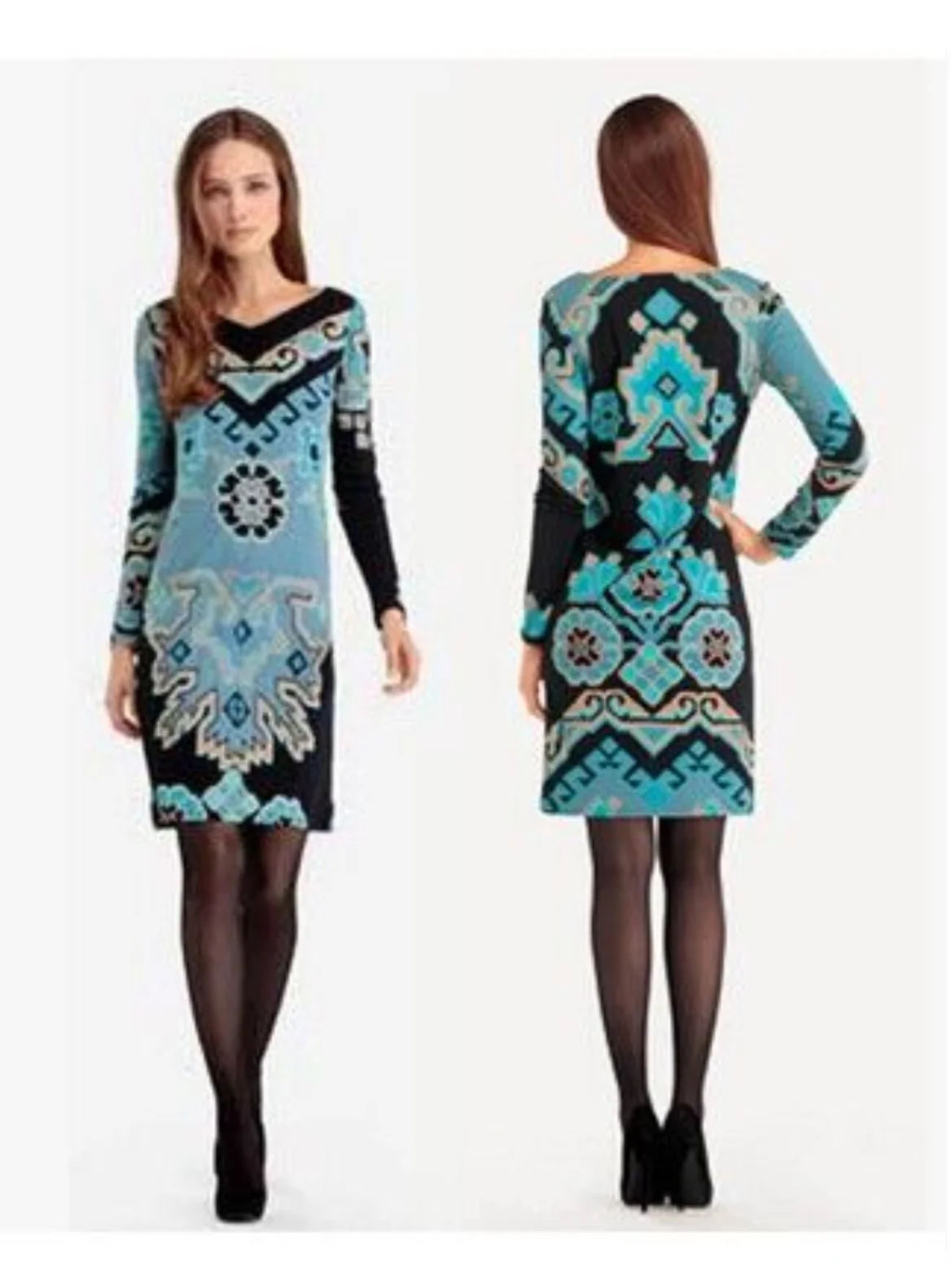 

Приталенное корейское трикотажное платье с V-образным вырезом, эластичной талией, повседневное, летнее, весеннее, осеннее, с длинным рукавом, с цветочным принтом