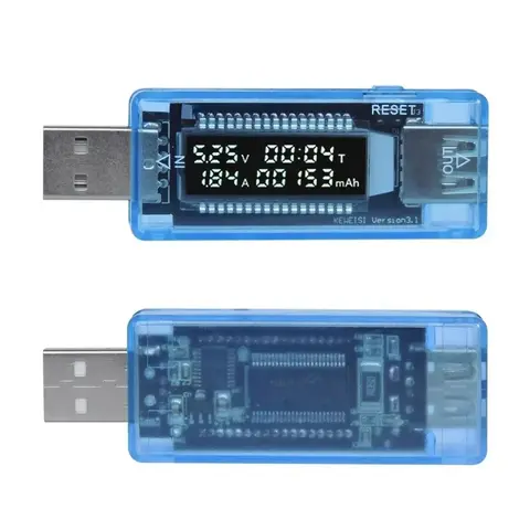 USB 전류 전압 용량 테스터 볼트 전류 전압 감지 충전기 용량 테스터 미터 모바일 전력 감지기