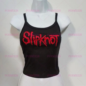 Slipknot querida espartilho halter gótico punk regata harajuku rock metal concerto mostrar clube sexy vinatge sem mangas regatas