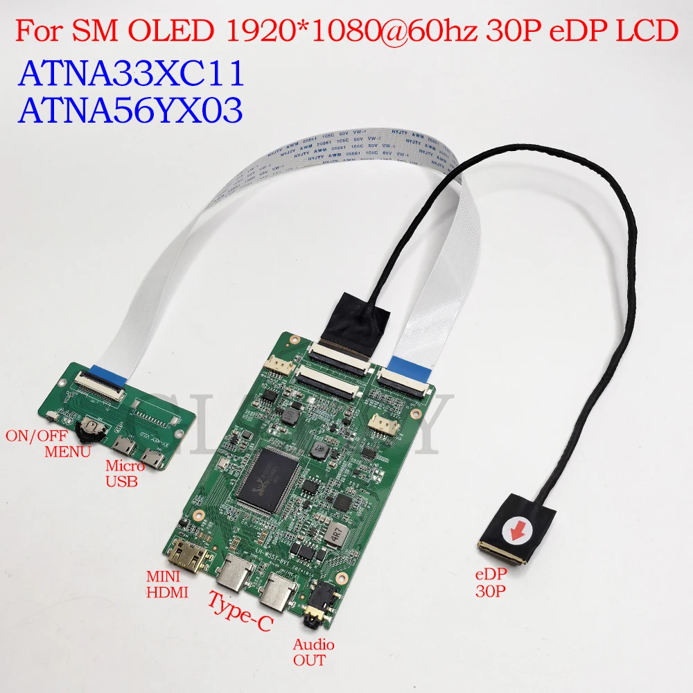 LCD Controller Board kit For Samsung OLED ATNA33XC11 ATNA56YX03 1920*1080@60hz EDP 30pin TYPE-C HDMI diy LCD laptop monitor