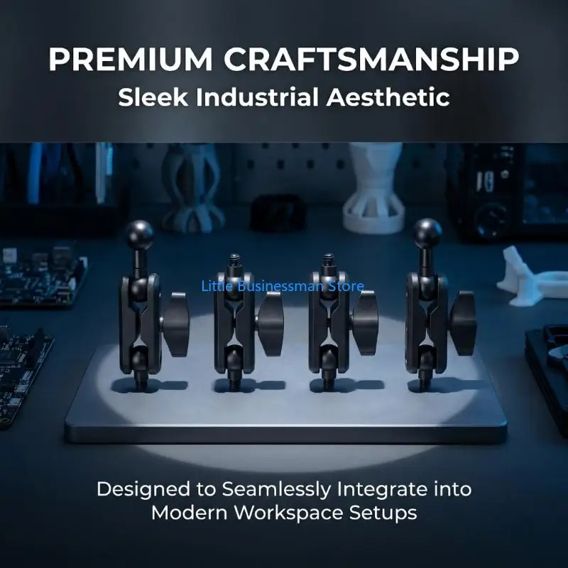 Two-Joint Mounting Arm with Machined Construction, Vertical and Side Adjustment, and Knob for Both-Joint Control M76A
