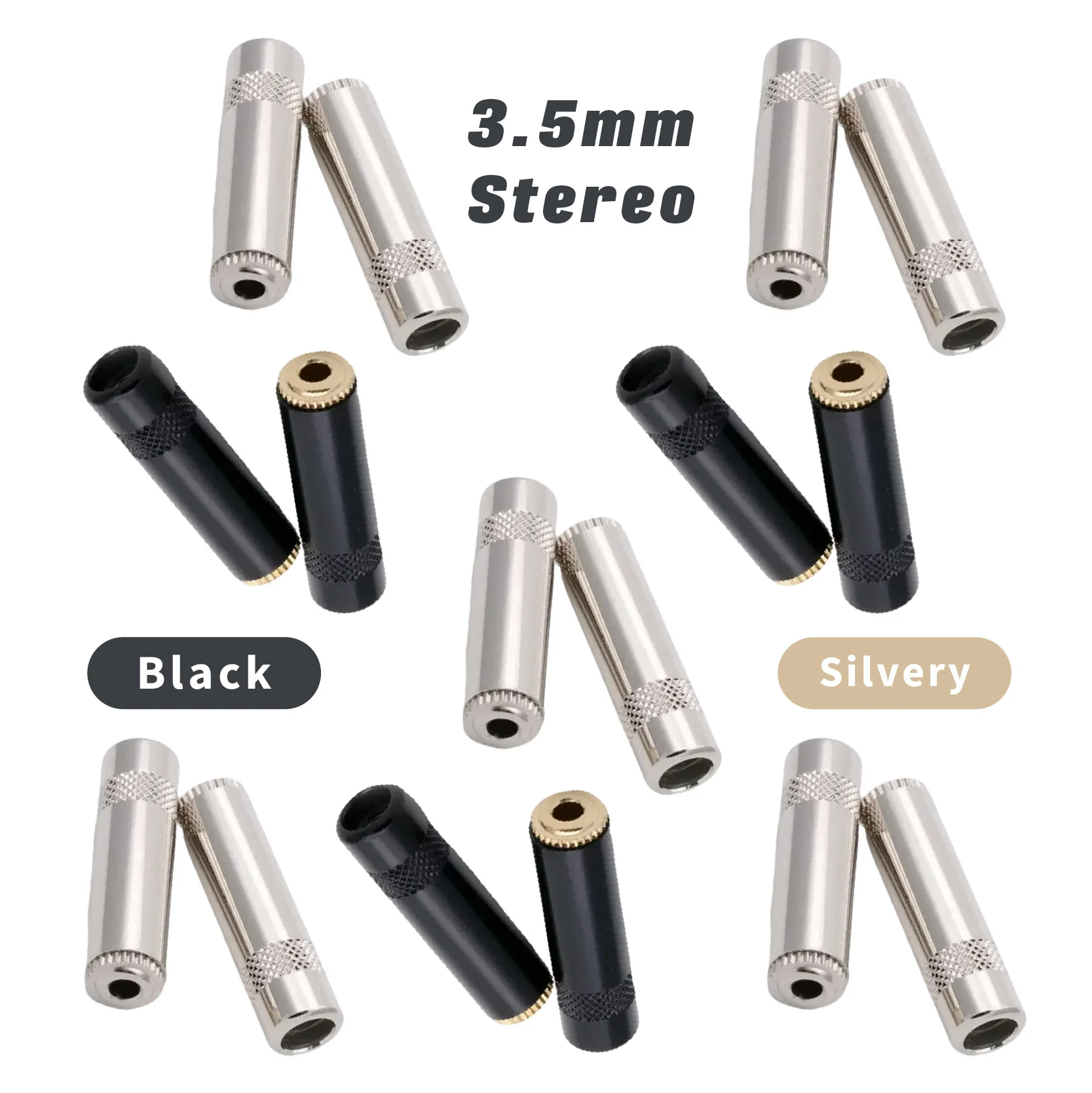 

2/4/8Pc Gold-plated 3.5mm Stereo 3 Pole Female Plug Headphone Notebook Microphone Audio Interface Cable Connector