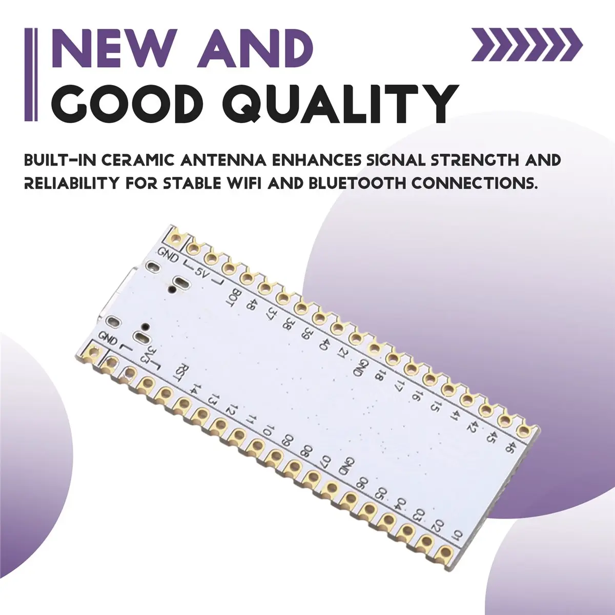 

(ABDH) ESP32-S3 NANO WIFI Bluetooth Development Board ESP32-S3-N16R8 Module on-Board Ceramic Antenna Type C Interface