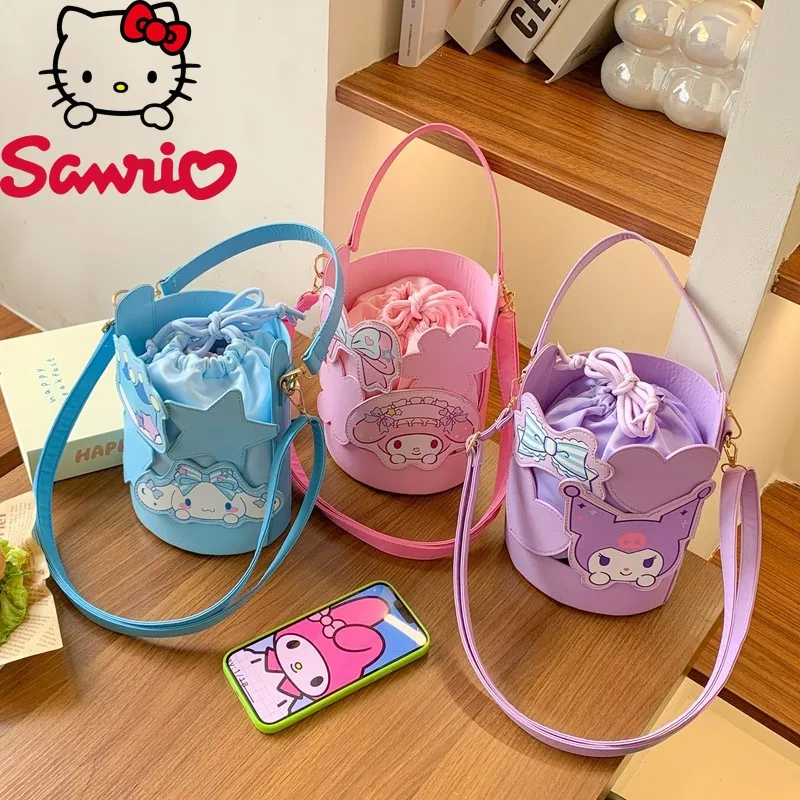 

Sanrio Kuromi Shoulder Messenger Bag 2025 New Cute Personality Outdoor Girls Bag Large Capacity Cartoon Handbag