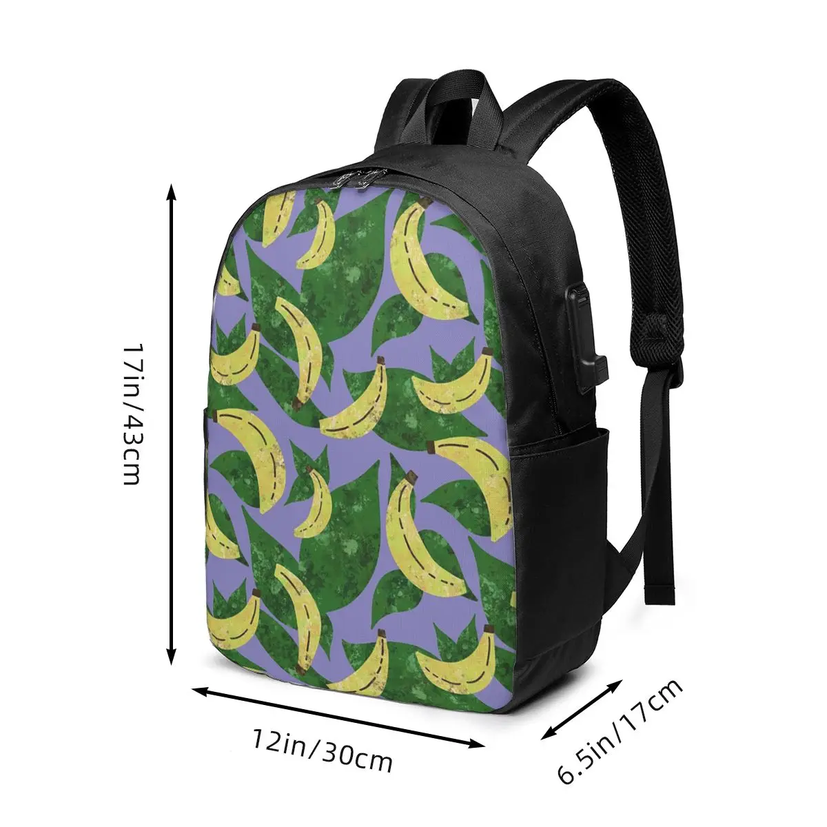 Banana Leaf Tropical Summer Pattern Backpack Travel Notebook Bag Computer College Student School Bag Laptop Shoulder Bags