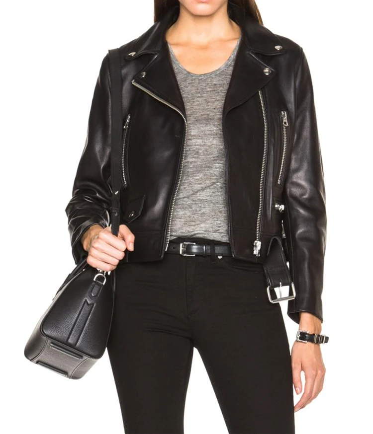 ผู้หญิงอิตาเลี่ยนน้ํามันขี้ผึ้ง Sheepskin Heavy Wash เข็มขัดพับ SLIM FIT หัวรถจักร