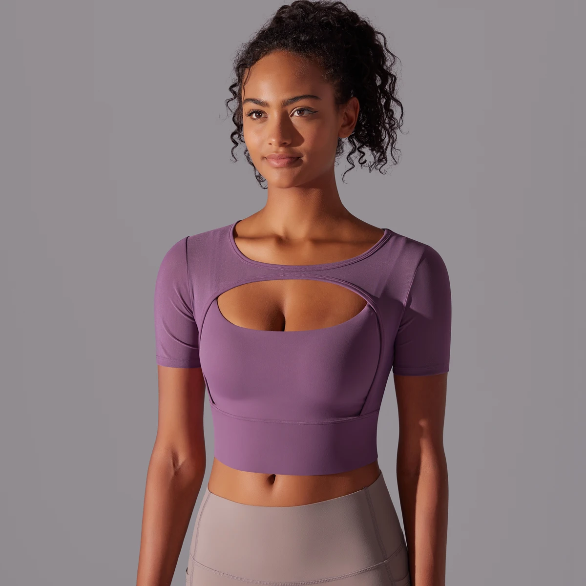 Frauen Mesh Yoga Shirt Sexy Kurzarm T-Shirt Sport Top Bluse Cover Up Quick Dry Gym Kleidung Laufen Fitness Tank Sportwear – Detail 20
