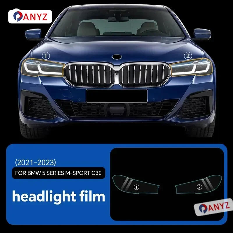 

PFCC PPF TPU Headlight for BMW 5 Series G30 M Sport 2021 2022 2023 Paint Protection Film Precut Car Clear Bra Transparent