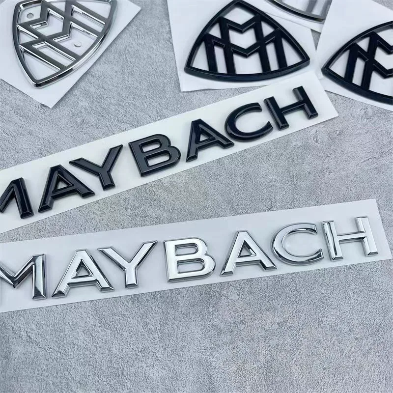 1pcs 3D ABS for Maybach Side Emblem Car GLS GLE S500 Logo sticker Rear Bumper tail door trunk sticker Emblem styling Accessories