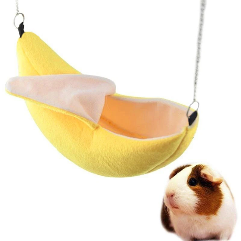 Hamster Cotton Nest Banana Shape House Hammock Bunk Bed House Toys Cage For Hamster Small Animal Bird Pet Supplies