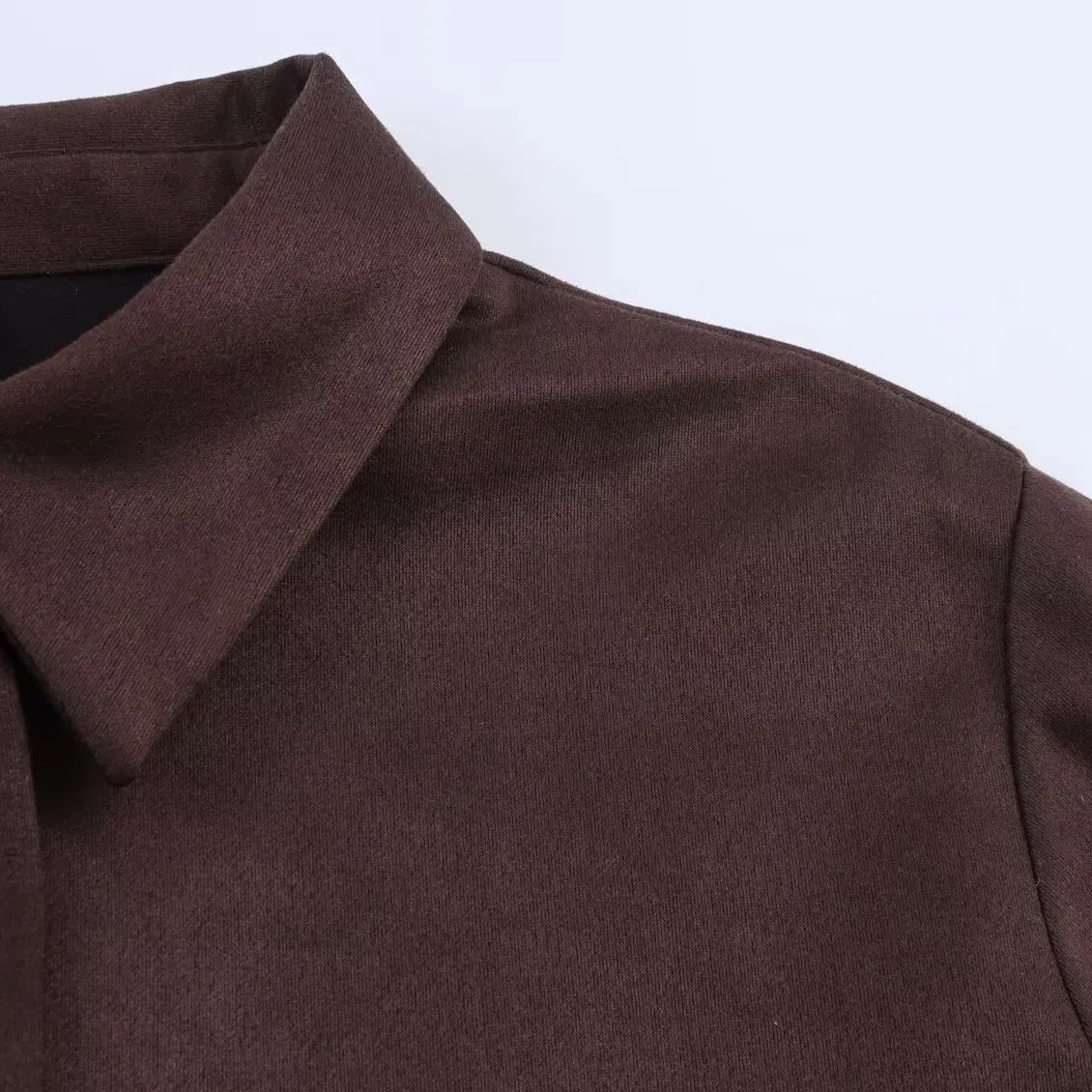 

JNLEAOG Autumn New Faionable Casual Long Sve Women's irt Design Sense Commuter Sle Loose Polyester Regular Thin