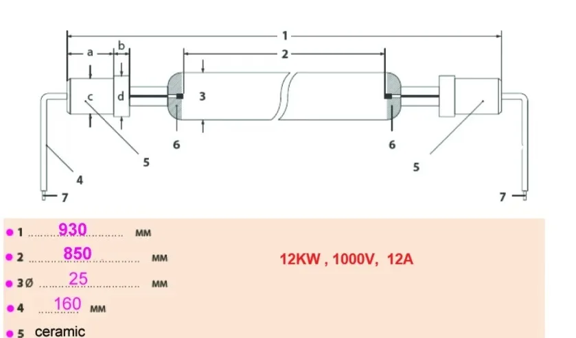 

УФ-лампа мощностью 12000 Вт, 930 мм для полимеризации отверждения УФ-лака.