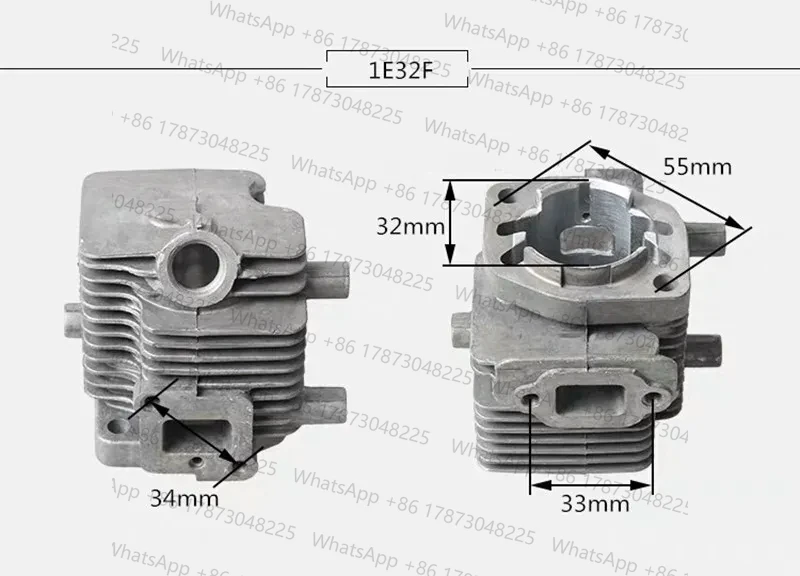 Kit de pistón de cilindro G23L de 32mm para cortadora de césped Zenoah HT2310 G23 G23L, desbrozadora de motor 1E32F 32F con piezas de junta de rodamiento