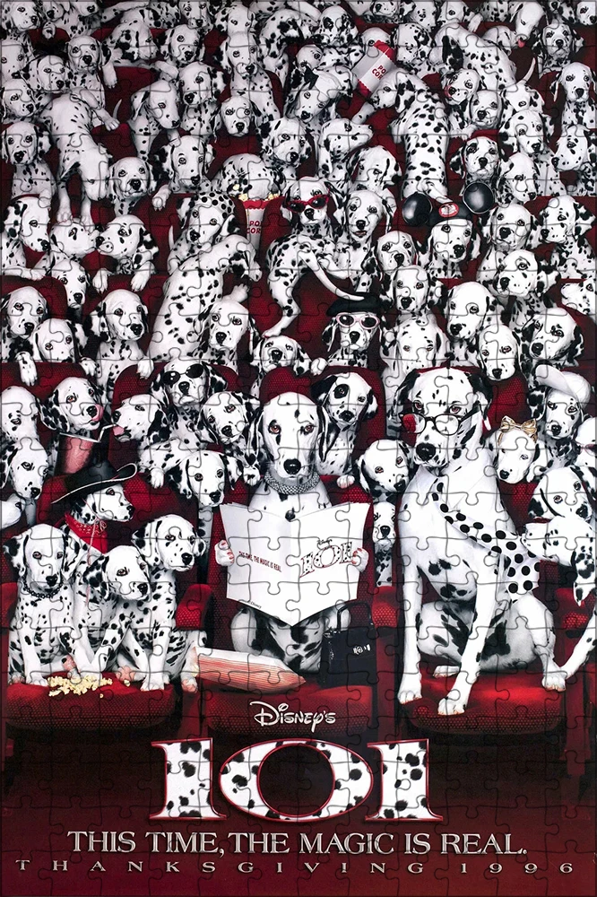 Disney Movie 101 Dalmatians Jigsaw Puzzle 300/500/1000 PCS Cardpaper Wooden Puzzles Difficult Challenges for Kids Handmade Gift