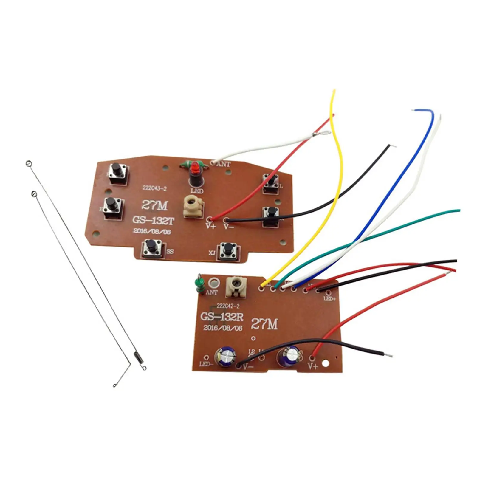 Ensemble technique de carte récepteur pour véhicules, pièces de rechange, circuit PCB, modèles de camions Inoler, modification de voiture RC, 2 pièces, 6CH, 27MHz