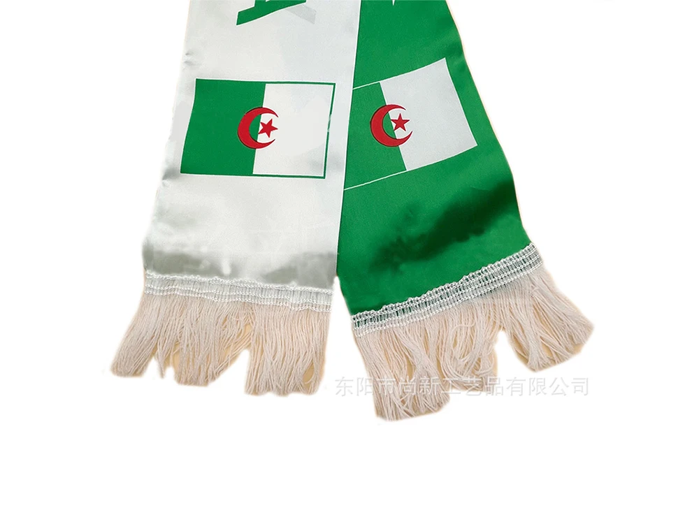 Custom Scarf flag 14x130cm  Football Club Sport Fan Scarves Neckerchief Double side printed Satin Scarf