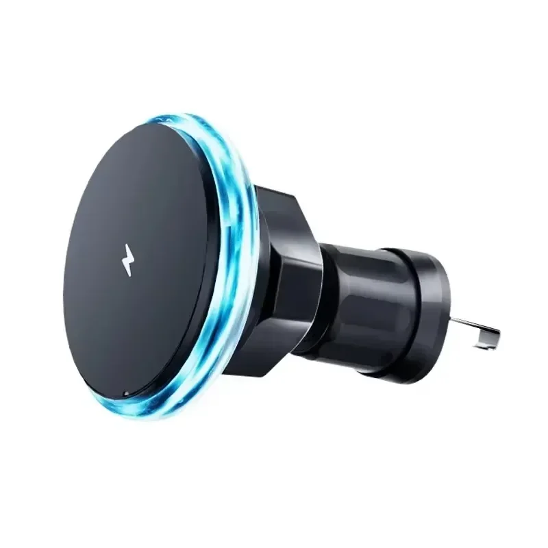 Magnetische auto draadloze oplader RGB voor iPhone 12 13 14 15 16 17 Pro Max MagSafe auto telefoonhouder standaard houder snellaadstation