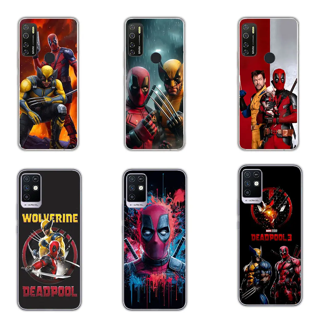 Deadpool Marvel Movie Wolverine Cover for Motorola Moto G04 G71 G73 G32 G34 E7 G6 G7 G8 G9 G24 Power One Fusion Plus G52 Case