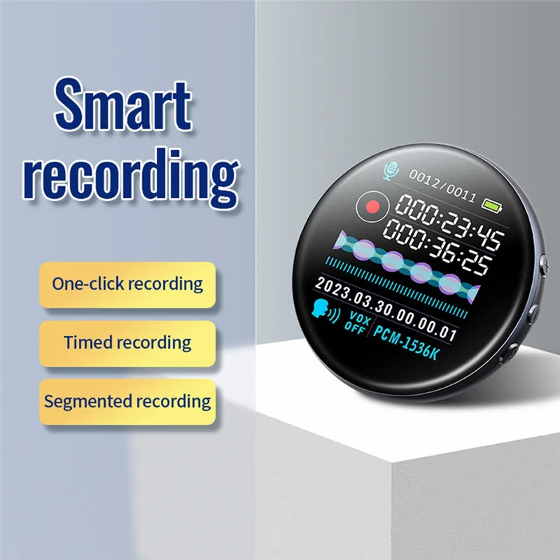 LBER AI-Powered Mini Voice Recorder With Multi-Language Translation, Real-Time Transcription, 128G