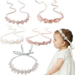 1pcs Pink White Bow Butterfly Baby Girl Lovely Cute New Design Hairbands Handmade For Birthday Or Party Sweet Honey Style